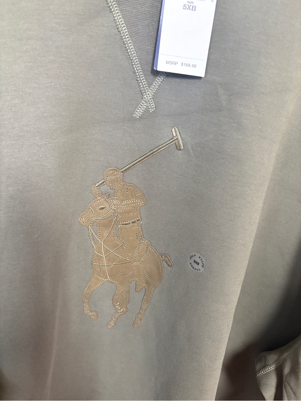 Polo Ralph Lauren olive green sweatshirt size 5X Big - Picture 3 of 9